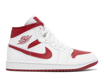 Nike Air Jordan 1 Mid White/Pomegranate Red