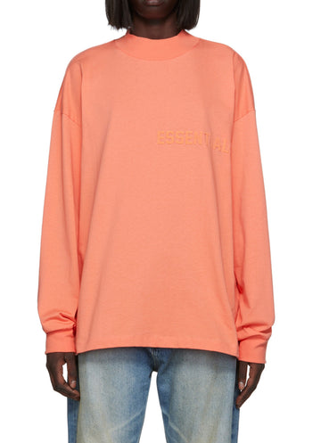 Essentials Fear Of God Long Sleeve T Shirt ‘Coral’