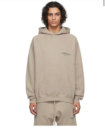ESSENTIALS FEAR OF GOD TAN COTTON HOODIE
